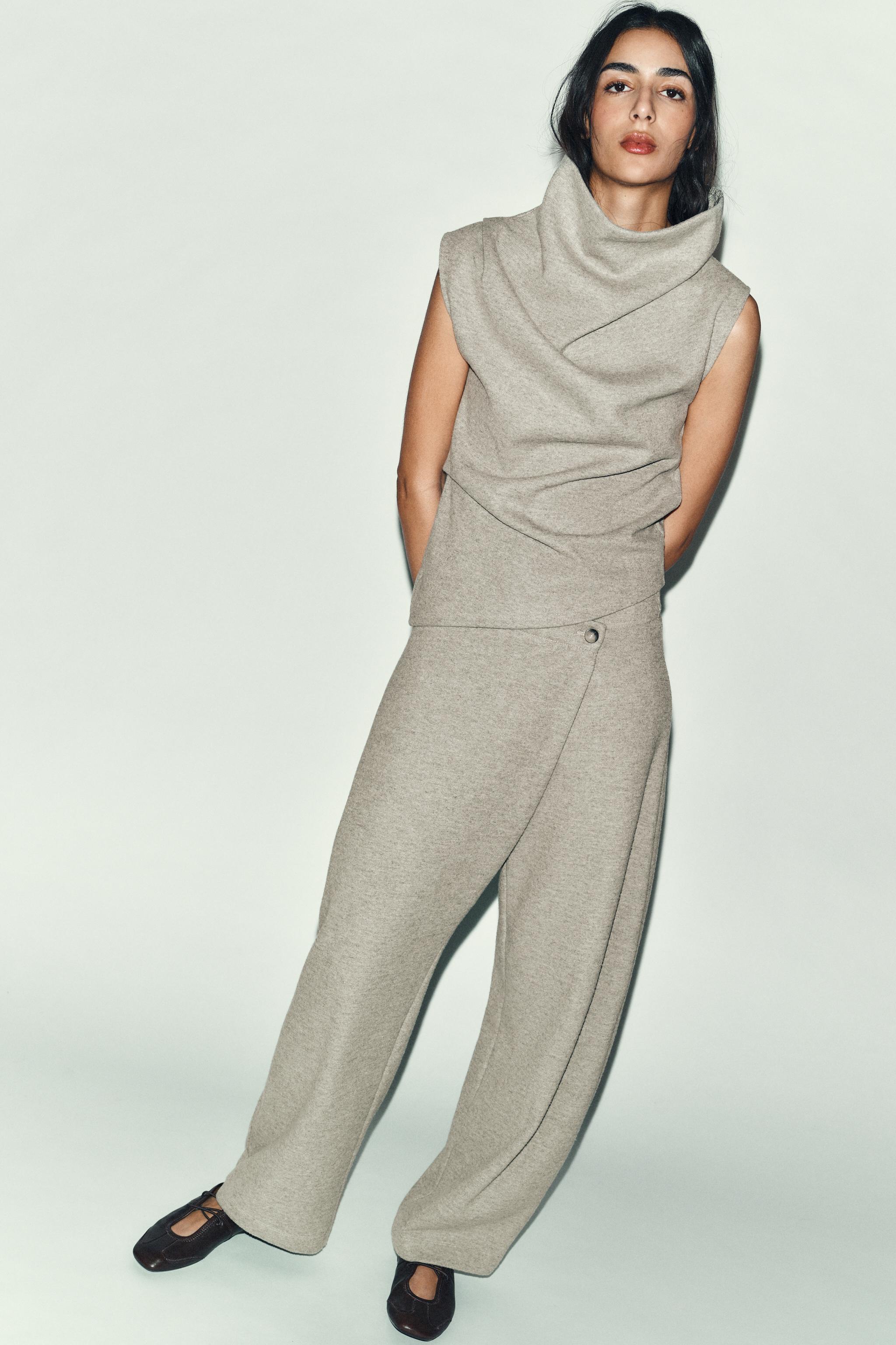 WRAP FRONT BUTTON PANTS